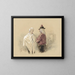 Two men in conversation - Paul Gavarni — framed artwork on a wall