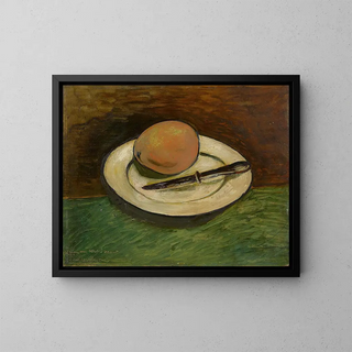 Still life with mango - Paul Guillaume — framed artwork on a wall