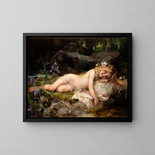 Nymphe de la forêt - Paul Hermann Wagner — framed artwork on a wall