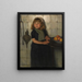 Girl with Apples - Paul Hoecker — framed artwork on a wall