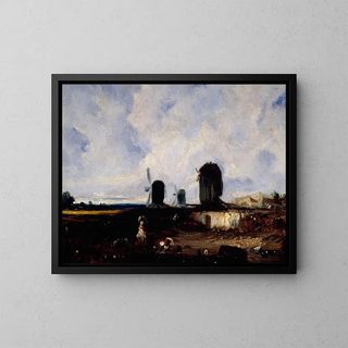 Moulins près de la Glacière - Paul Huet — framed artwork on a wall