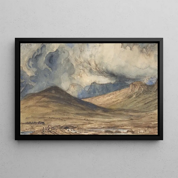 Montagnes d'Auvergne - Paul Huet — framed artwork on a wall