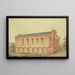 Side view painting of the building - Paul J. Pelz — framed artwork on a wall