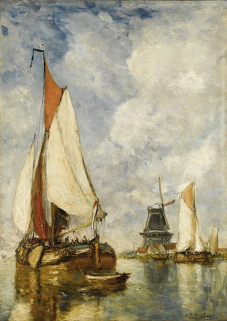 Paul Jean Clays - Moored Ships at Harbour.webp