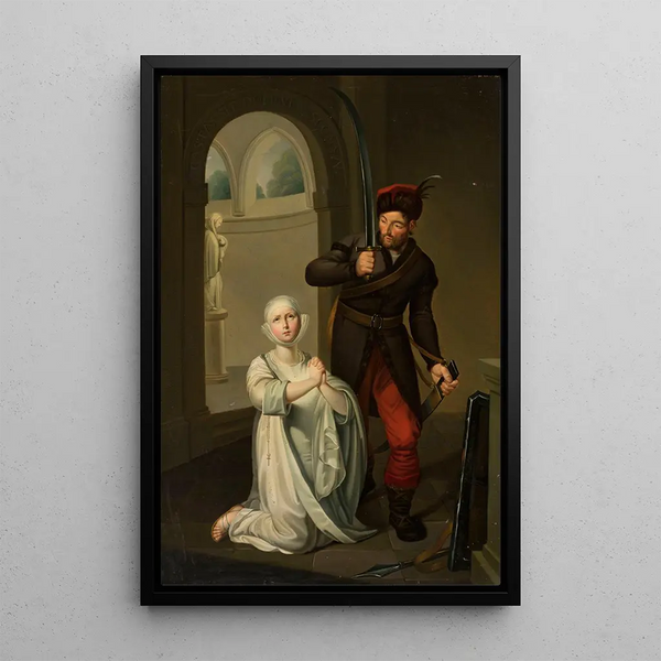 Virtuous Nun - Paul Joseph Bardou — framed artwork on a wall