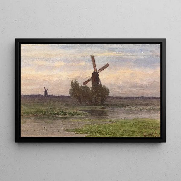 Dutch landscape painting - Paul Joseph Constantin Gabriël — framed artwork on a wall