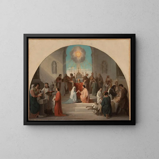 The Seven Sacraments - Paul Jourdy — framed artwork on a wall