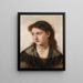 Portrait Painting of a Girl - Paul Kiessling — framed artwork on a wall