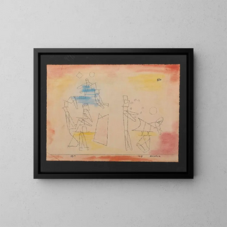 Acrobats - Paul Klee — framed artwork on a wall