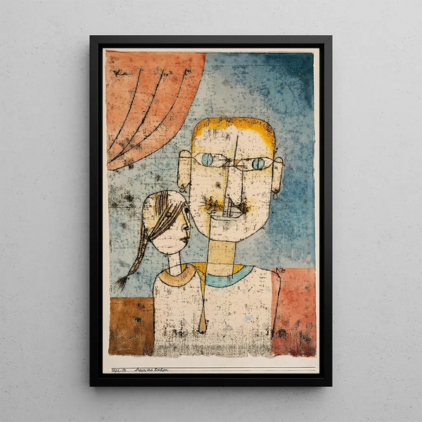 Adam and Little Eve - Paul Klee — framed artwork on a wall
