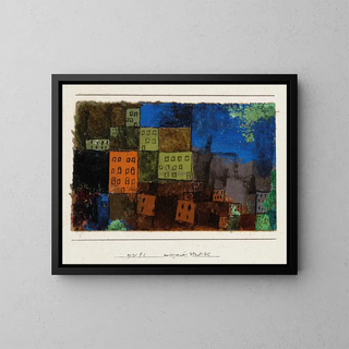 Quartier en montée - Paul Klee — framed artwork on a wall