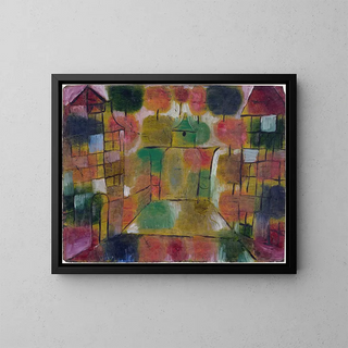 Tree and architecture: rhythms - Paul Klee — framed artwork on a wall