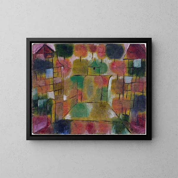Tree and architecture: rhythms - Paul Klee — framed artwork on a wall