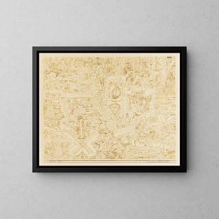 Still life at the bazaar - Paul Klee — framed artwork on a wall