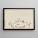 lively beach scene - Paul Klee — framed artwork on a wall