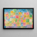 Colorful Landscape Painting - Paul Klee — framed artwork on a wall