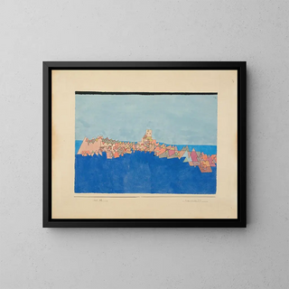 Château sur le récif - Paul Klee — framed artwork on a wall