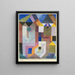 Colorful Architecture Painting - Paul Klee — framed artwork on a wall