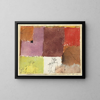 Composition with Figures - Paul Klee — framed artwork on a wall