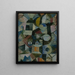 Composition with the Yellow Half-Moon and the Y - Paul Klee — framed artwork on a wall