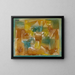Facade brown-green - Paul Klee — framed artwork on a wall