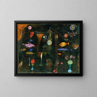 Magic of Fish - Paul Klee — framed artwork on a wall