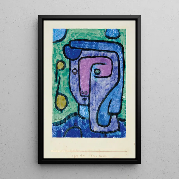 Flore Nocturne - Paul Klee — framed artwork on a wall