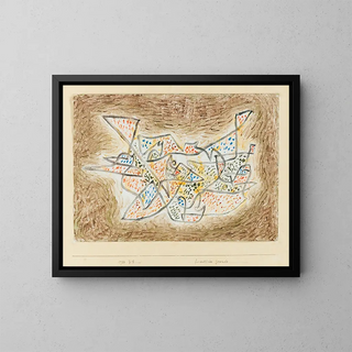 Friendly Thread - Paul Klee — framed artwork on a wall