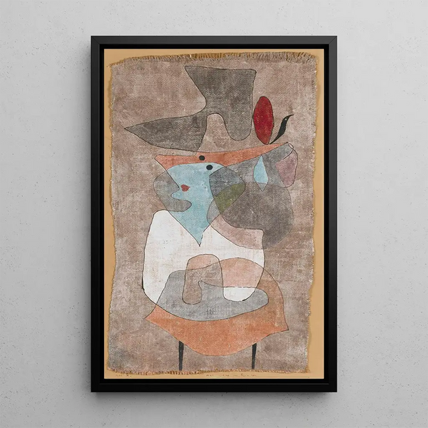 Dame au Chapeau et Petite Table - Paul Klee — framed artwork on a wall