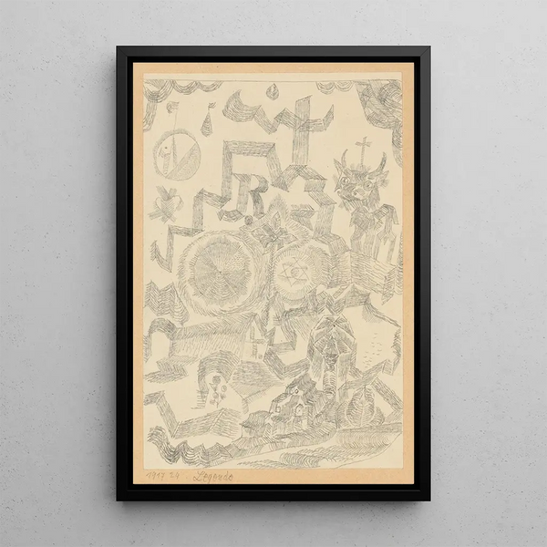 Legend Leaf Commemorative with Saint Bull - Paul Klee — framed artwork on a wall