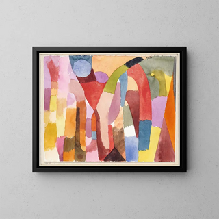 Movement of the vaulted chambers - Paul Klee — framed artwork on a wall