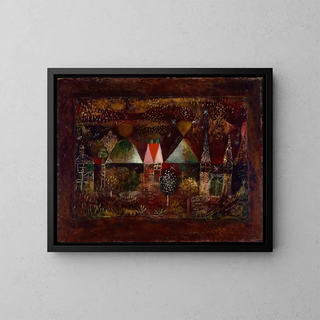 Night Feast Painting - Paul Klee — framed artwork on a wall