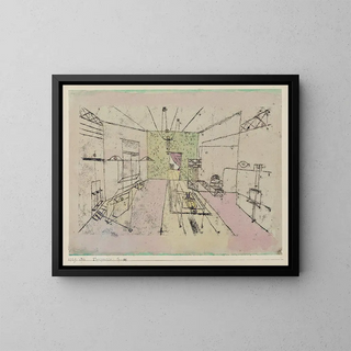 Ghost Perspective Painting - Paul Klee — framed artwork on a wall