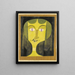 Portrait of a woman with violet eyes - Paul Klee — framed artwork on a wall
