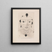Croquis de portrait d'une dame costumée - Paul Klee — framed artwork on a wall