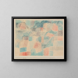 Red Earth Painting - Paul Klee — framed artwork on a wall