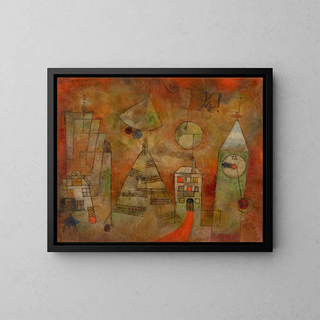 Heure fatidique à douze heures moins le quart - Paul Klee — framed artwork on a wall