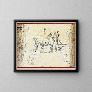 Final image of a tragedy-comedy - Paul Klee — framed artwork on a wall