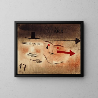 Seventeen Fools - Paul Klee — framed artwork on a wall
