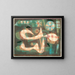 The barbed wire with mice - Paul Klee — framed artwork on a wall