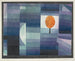L'Avant-coureur de l'Automne in green and purple gradient with orange accent - Paul Klee — artwork view