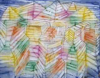 Mountain Construction Theater Painting - Paul Klee — artwork view