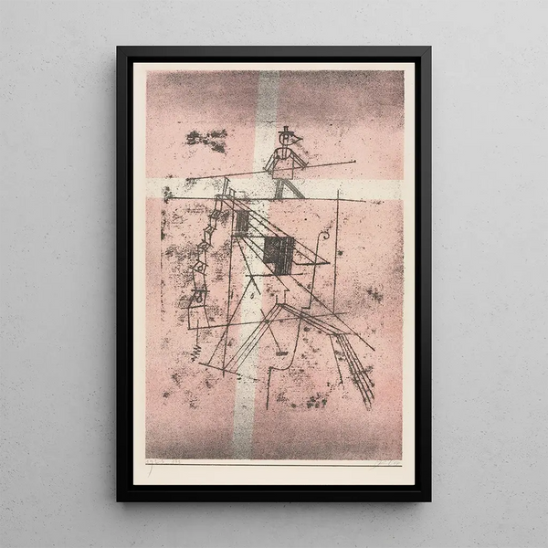 Tightrope Walker - Paul Klee — framed artwork on a wall