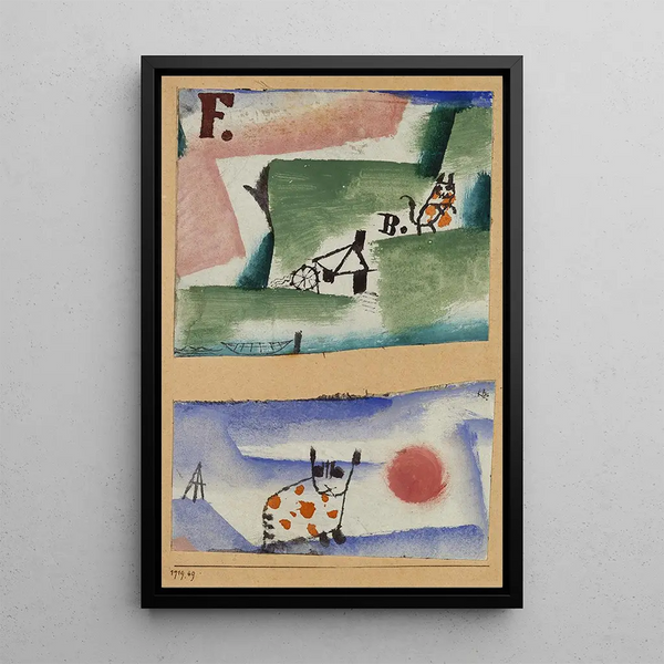 Territory of the Cats - Paul Klee — framed artwork on a wall