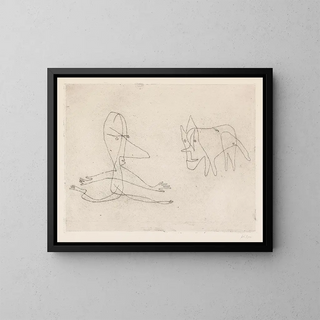 Qu'est-ce qu'il respire ? - Paul Klee — framed artwork on a wall