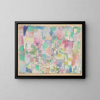 Deux petits plaisirs - Paul Klee — framed artwork on a wall