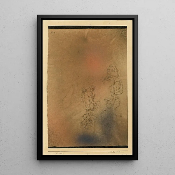 Two Souls Upward - Paul Klee — framed artwork on a wall