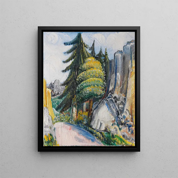 Landscape Painting of Alb - Paul Kleinschmidt — framed artwork on a wall