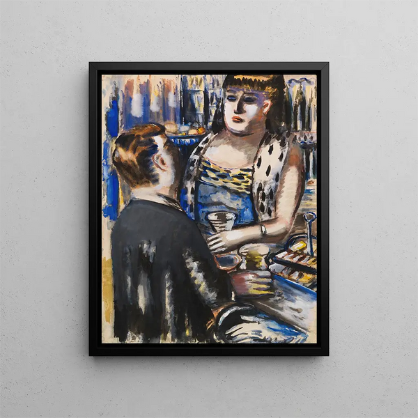 La patronne - Paul Kleinschmidt — framed artwork on a wall