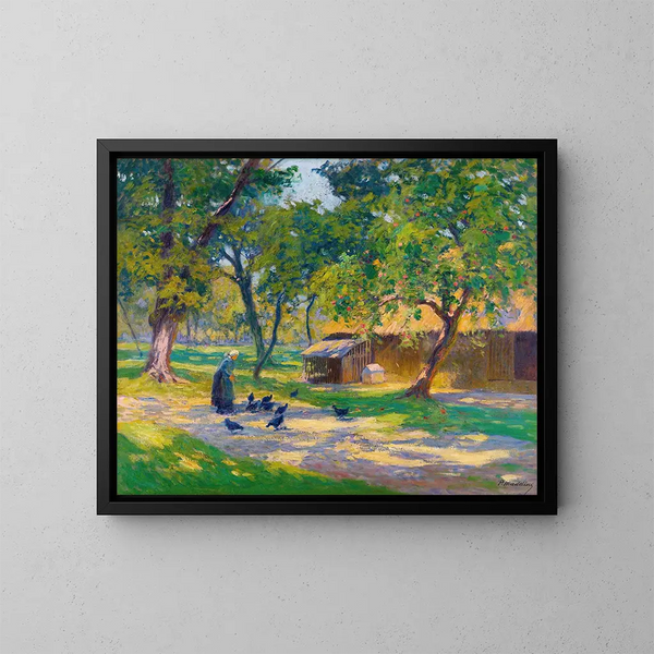 Cour de ferme - Paul Madeline — framed artwork on a wall